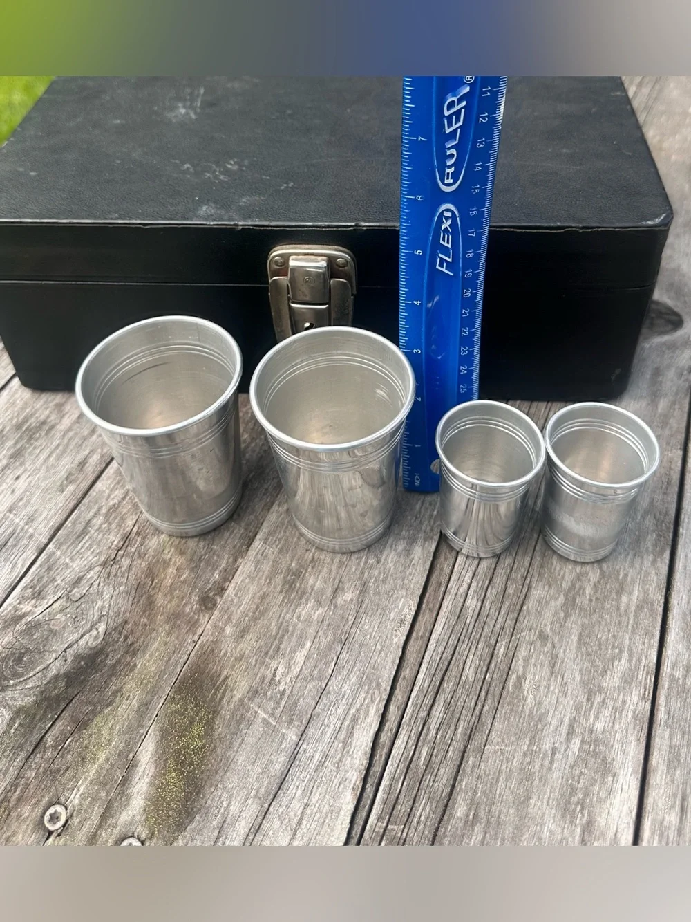 Vintage Ever-Wear Trav-L-Bar Portable Travel Bar Case Mid Century Cocktail Set